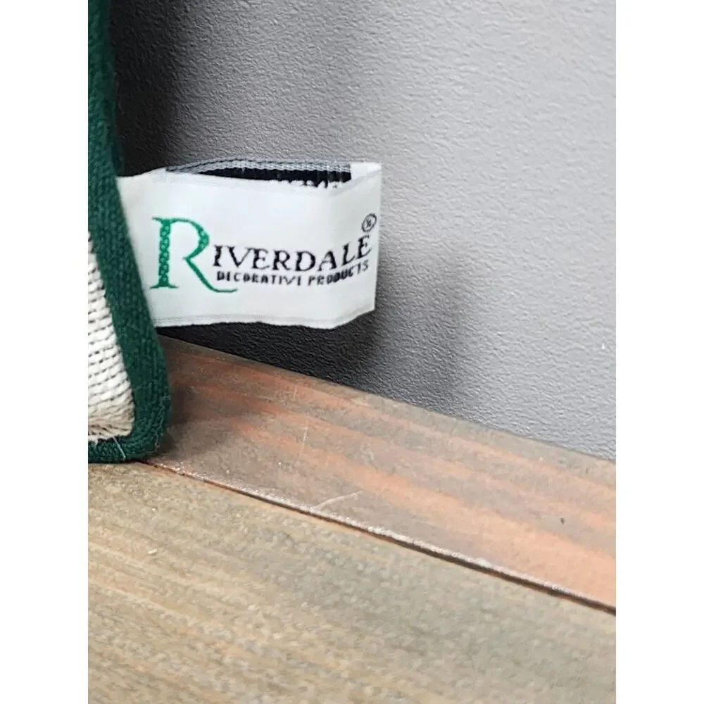 Riverdale Mini Tapestry Pillow Christmas Snow Globe 7 x 7 Inches